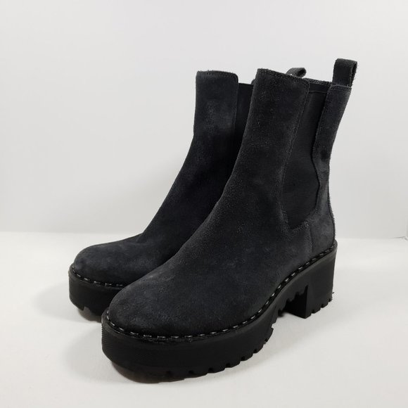 Vince Camuto Shoes - Vince Camuto Madisha Suede Chelsea Boot - Dark Gray 7.5M